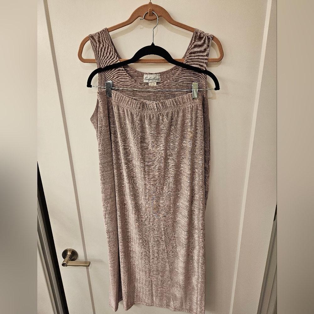 NWT - 2 Piece Travel Outfit - Carolyn Strauss - Rose Pink - Size L